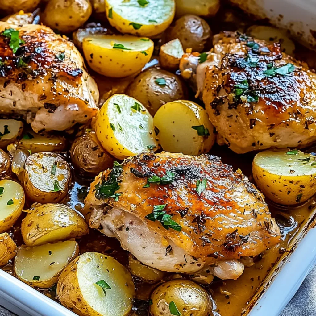 Lemon Garlic Chicken and Potatoes