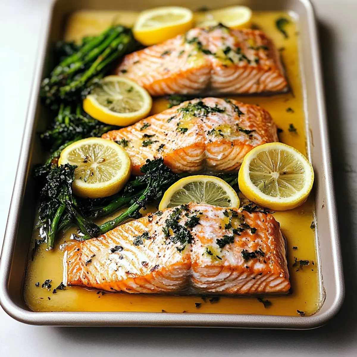 Baked Salmon with Amazing Lemon Sauce