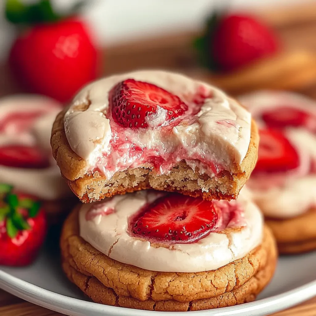 Strawberry Cheesecake Cookies