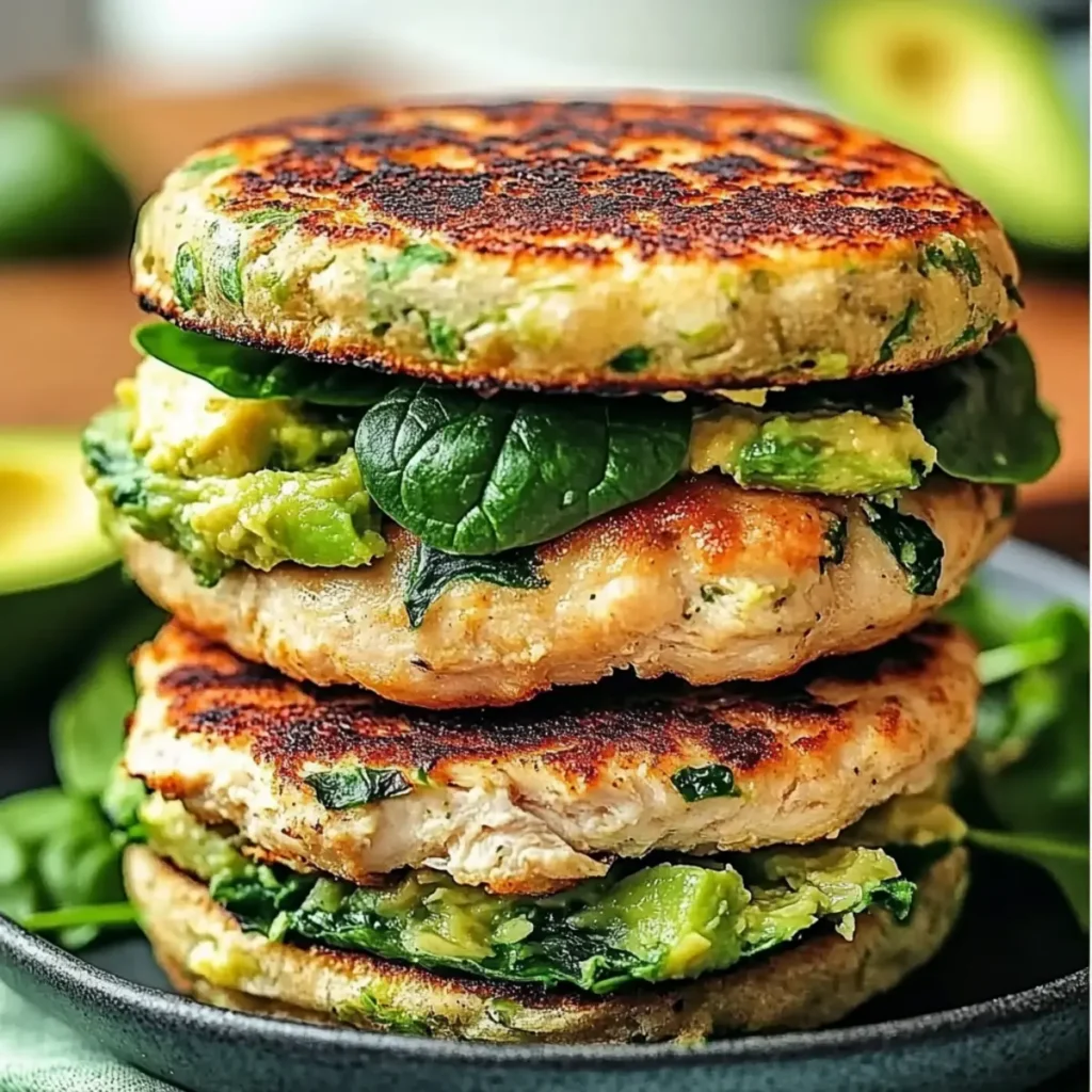 Delicious Spinach Avocado Chicken Burgers Recipe for Health Lovers