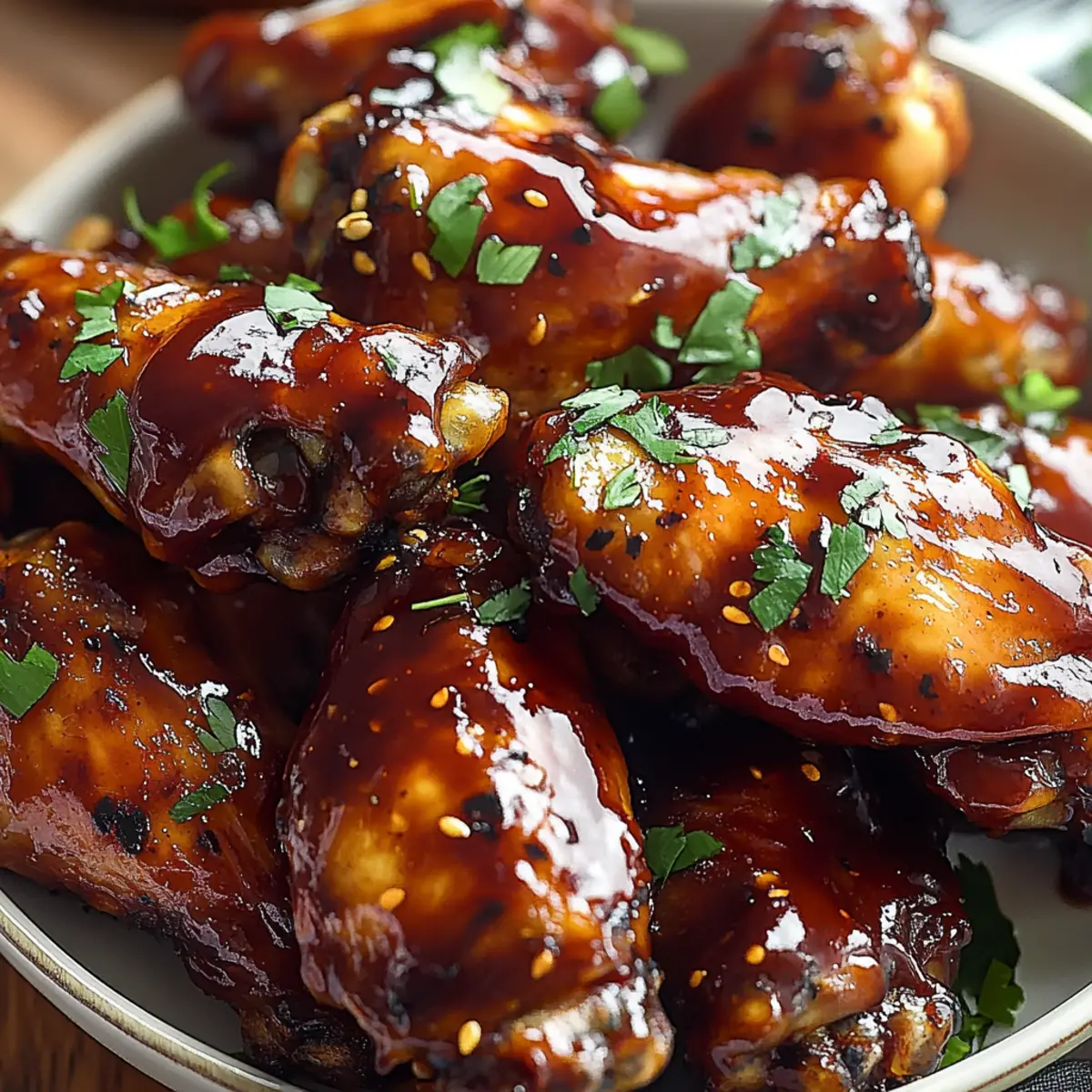 SUPER BOWL Sticky BBQ Chicken Wings