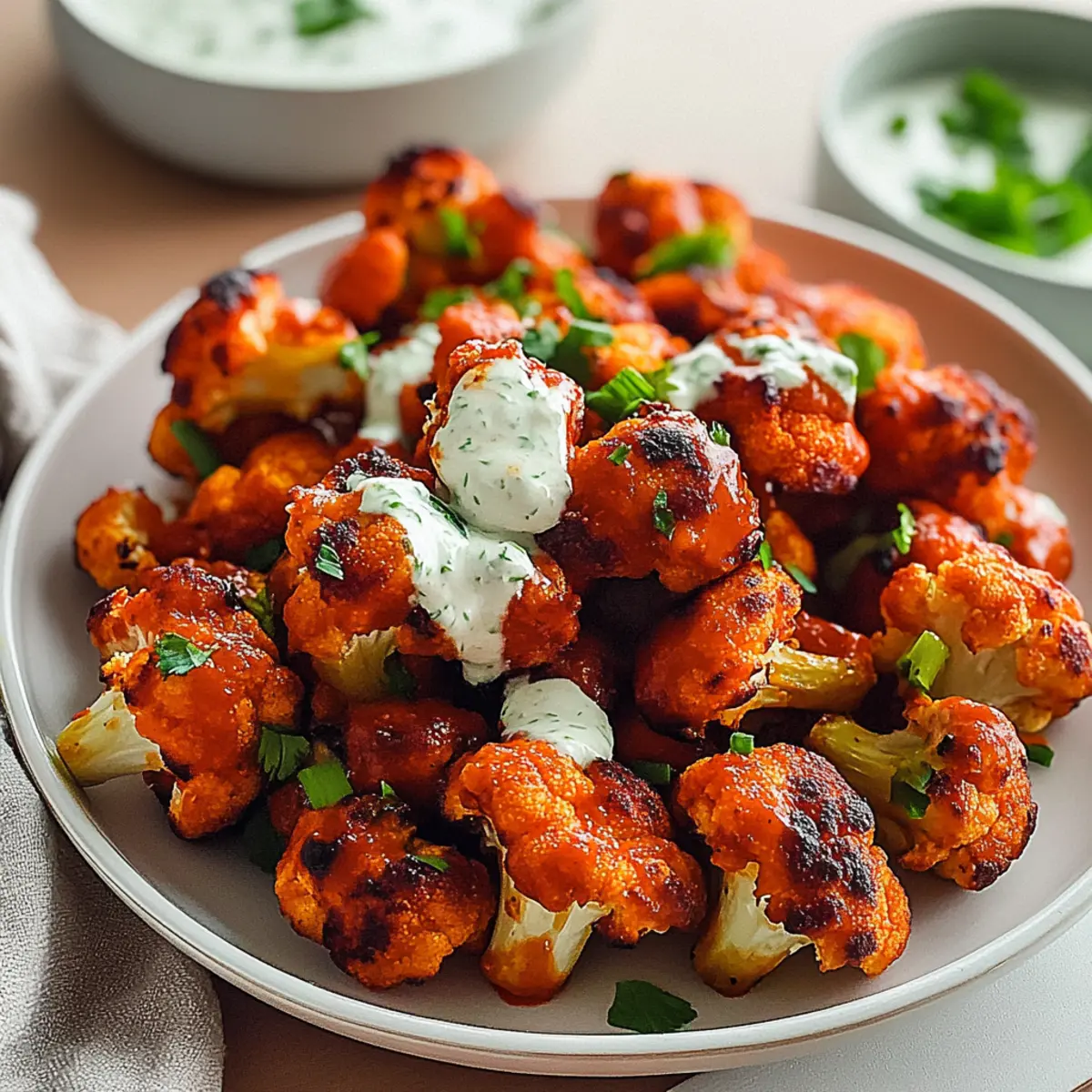 SUPER BOWL Vegan Buffalo Cauliflower Wings