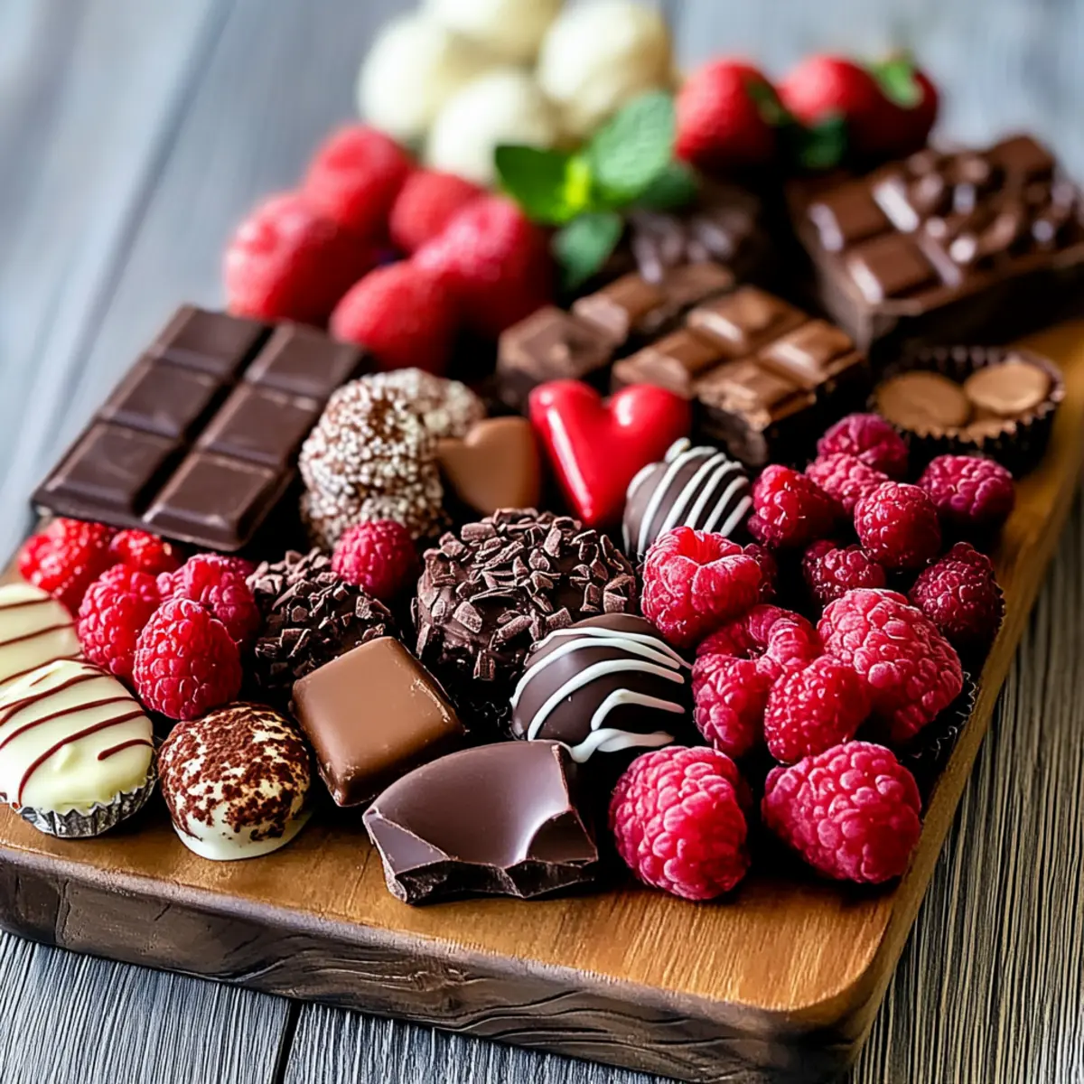 Valentine's Day Chocolate Dessert Board