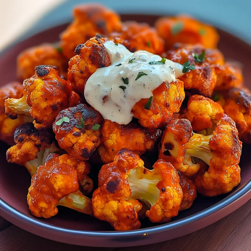 SUPER BOWL Baked Buffalo Cauliflower Wings (Crowd-Pleasing Appetizer)