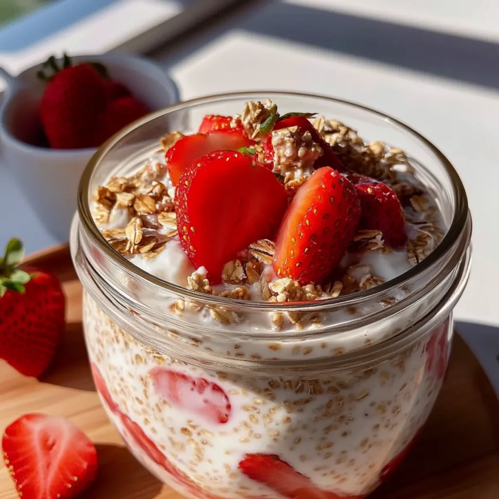 Strawberry Cheesecake Overnight Oats