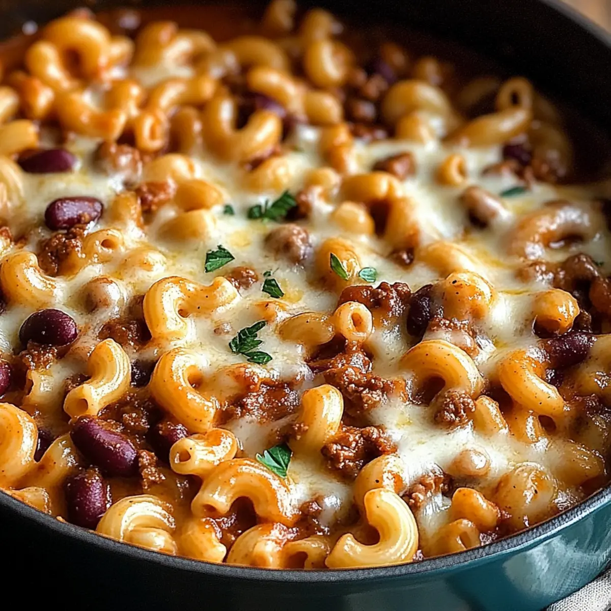 One Pot Chili Mac and Cheese