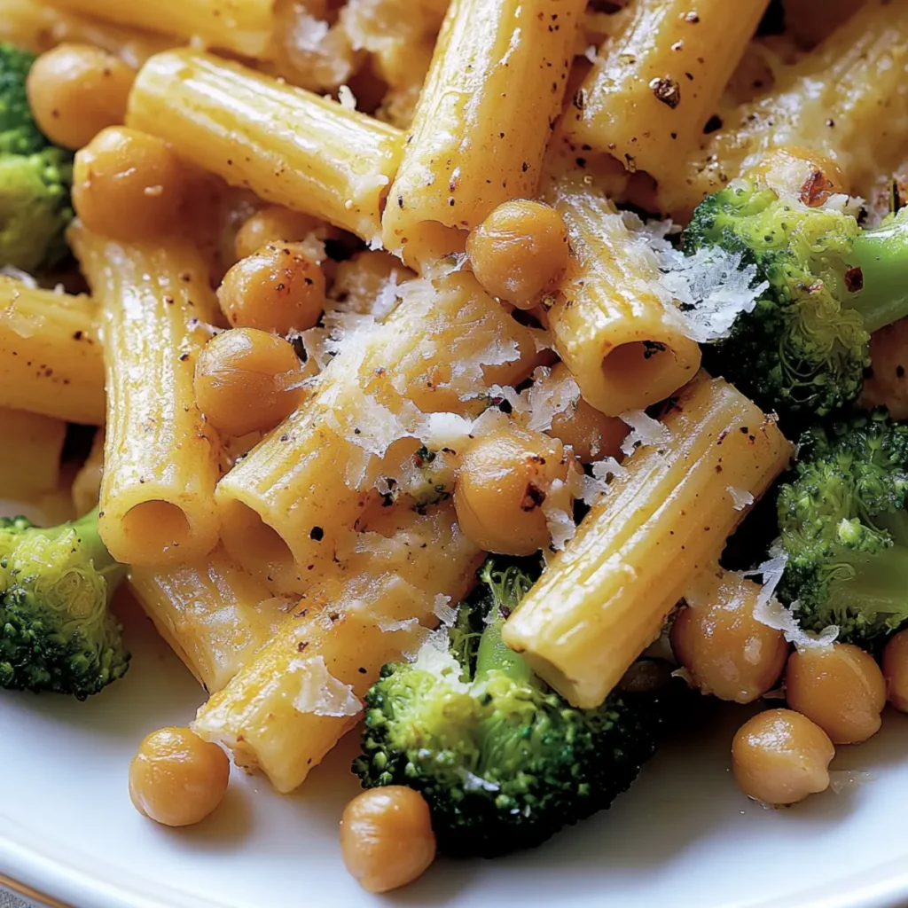 Rigatoni with Roasted Broccoli and Chickpeas