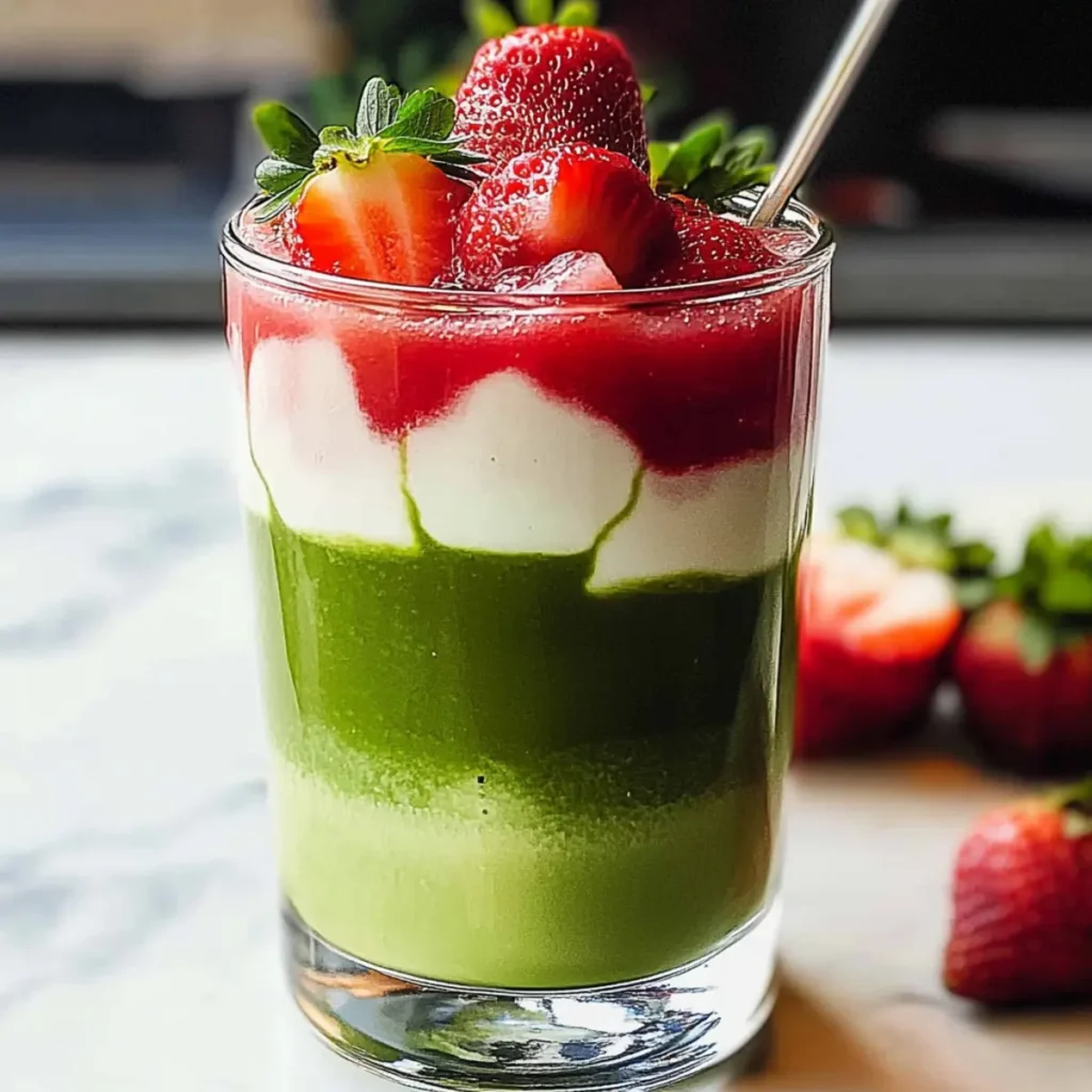 Iced Strawberry Matcha Latte
