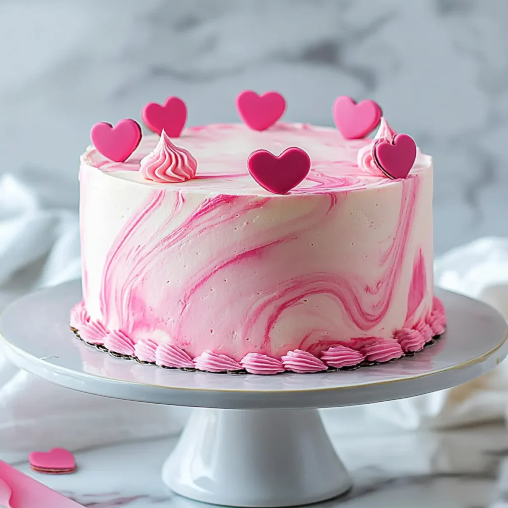 Valentine's Day Pink Watercolor Cake