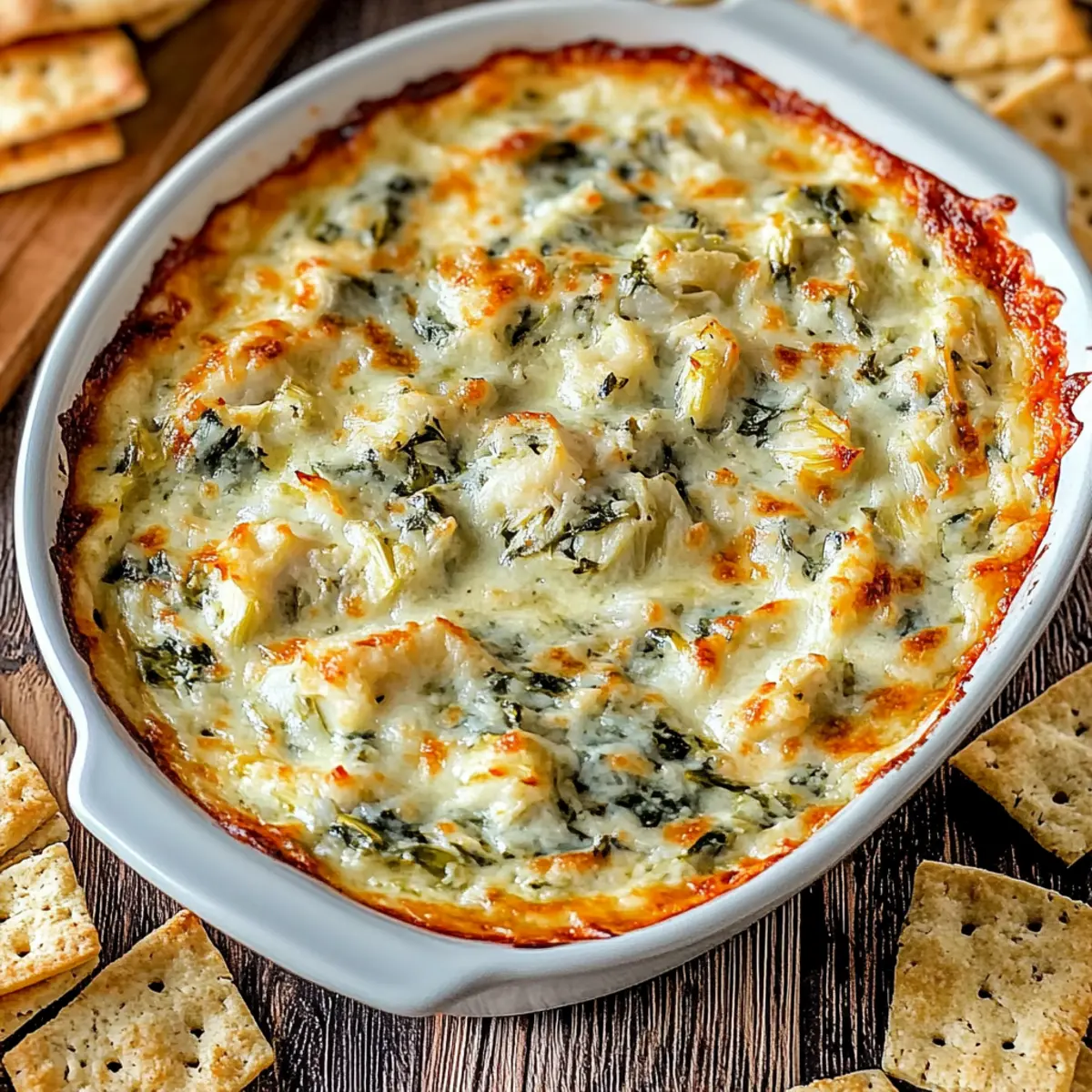 Super Bowl Crab Spinach Artichoke Dip