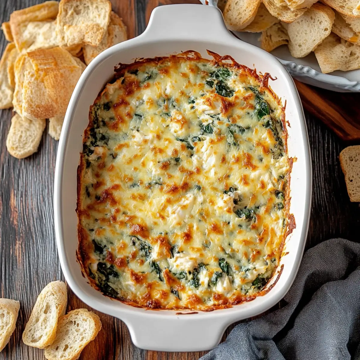 Super Bowl Hot Spinach and Crab Dip