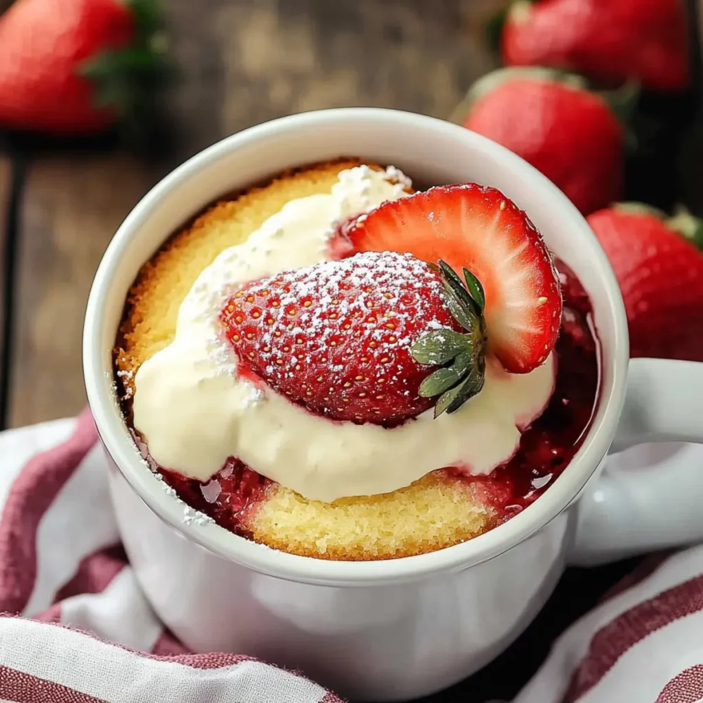 Strawberry Mug Cake