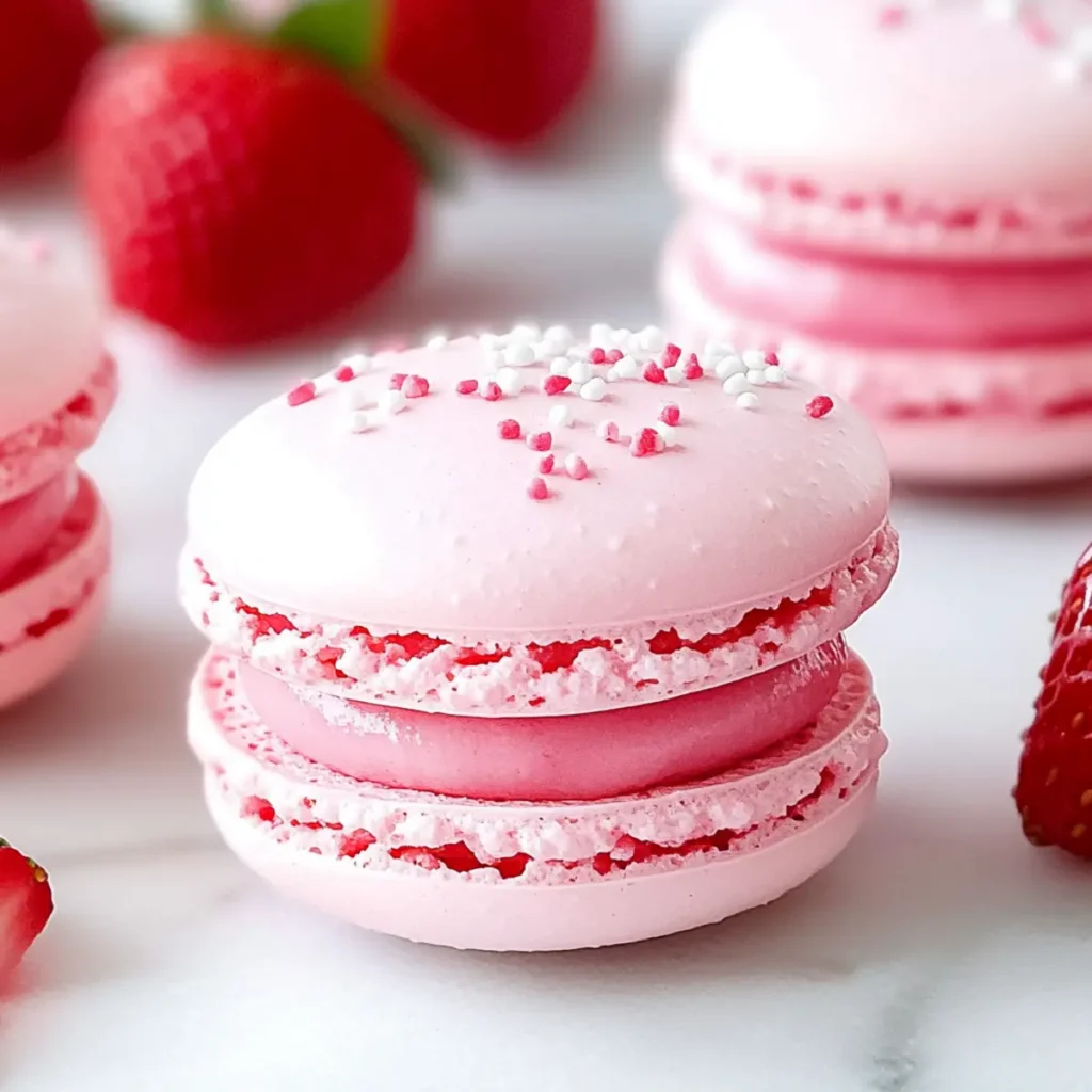 VALENTINE’S DAY Strawberry Macaron Recipe