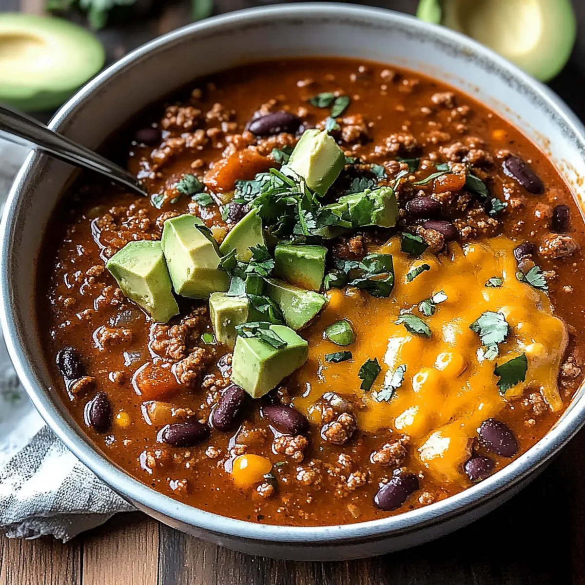Crockpot Spicy Queso Beef Chili