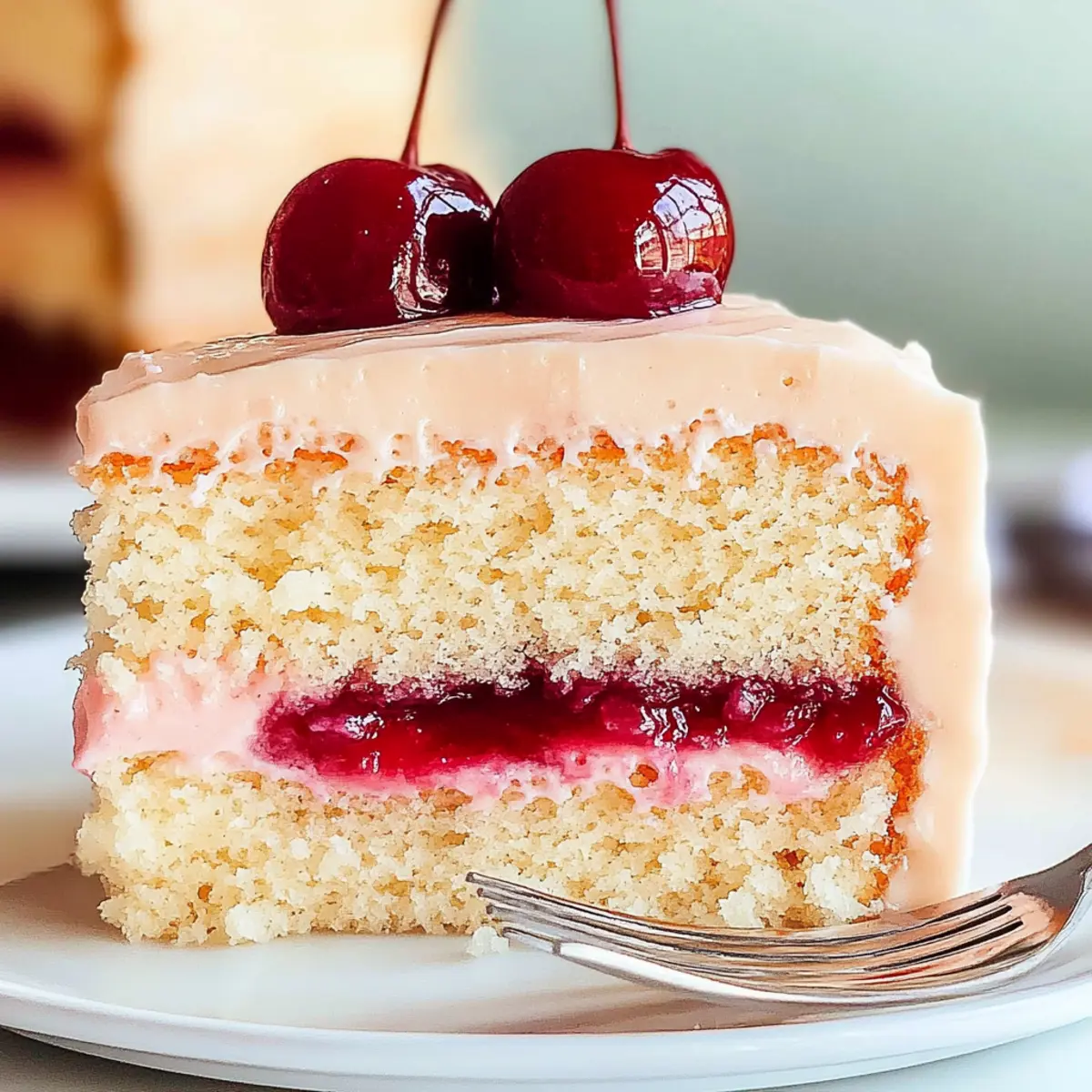 Cherry Sour Cream Cake