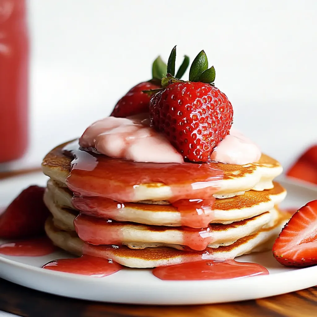 VALENTINE’S DAY Strawberry Pancakes