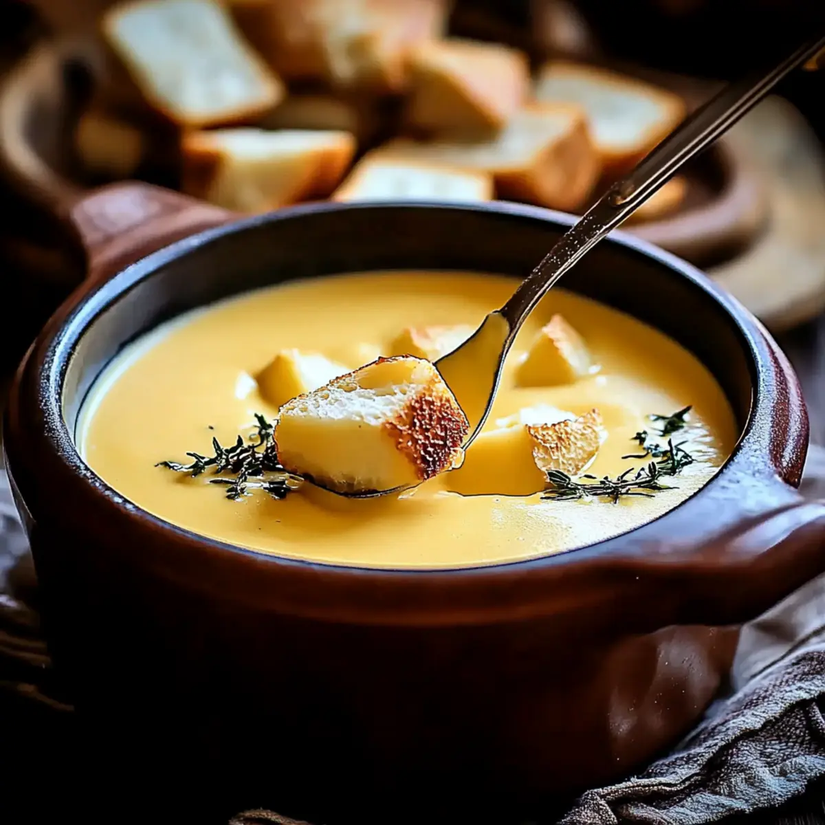 Classic Cheddar Beer Fondue
