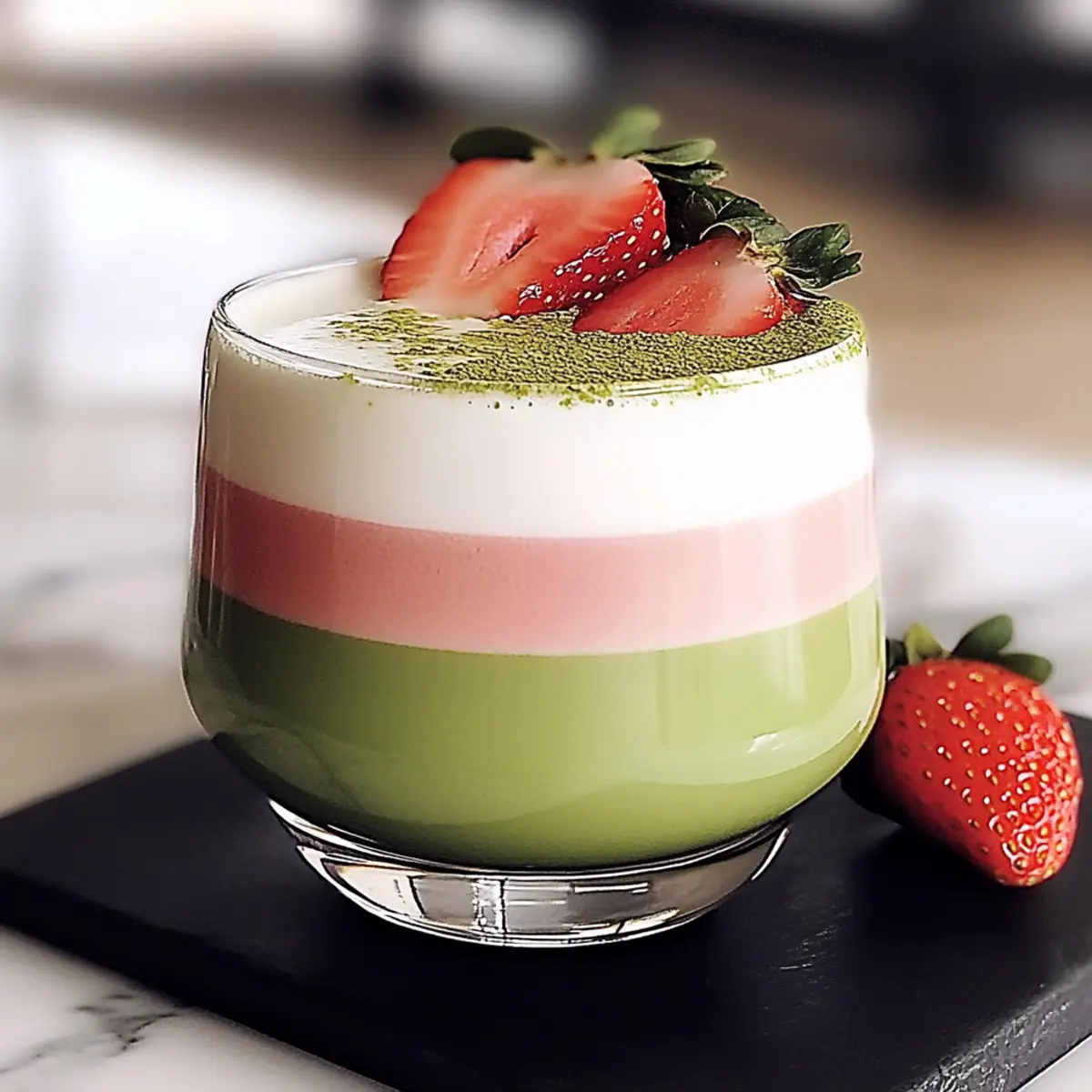 Strawberry Matcha Latte