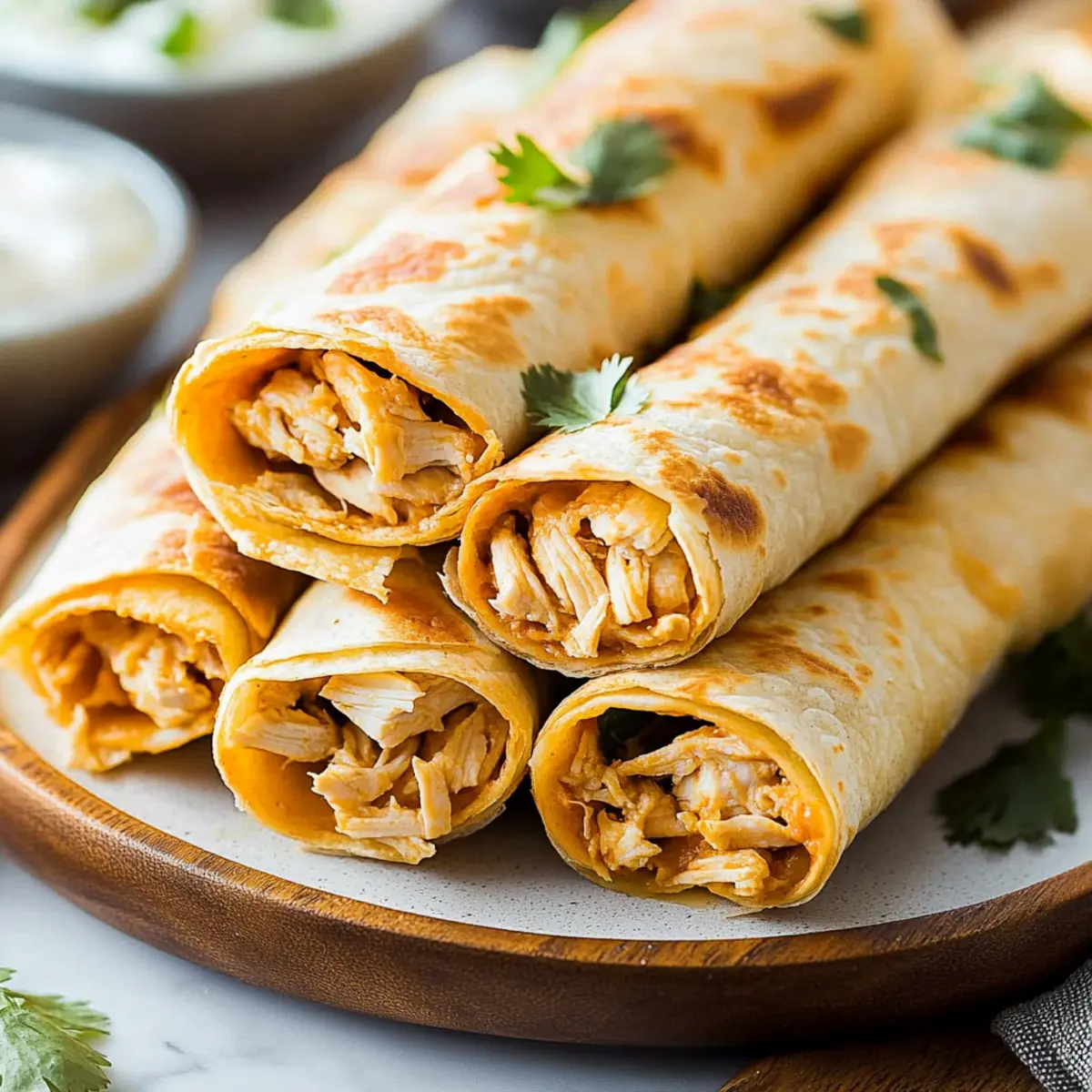 Super Bowl Easy Chicken Taquitos