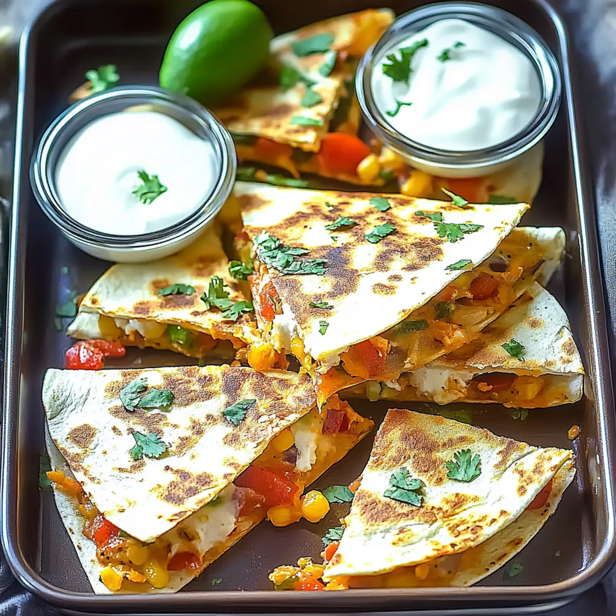 SUPER BOWL Easy Sheet Pan Quesadillas