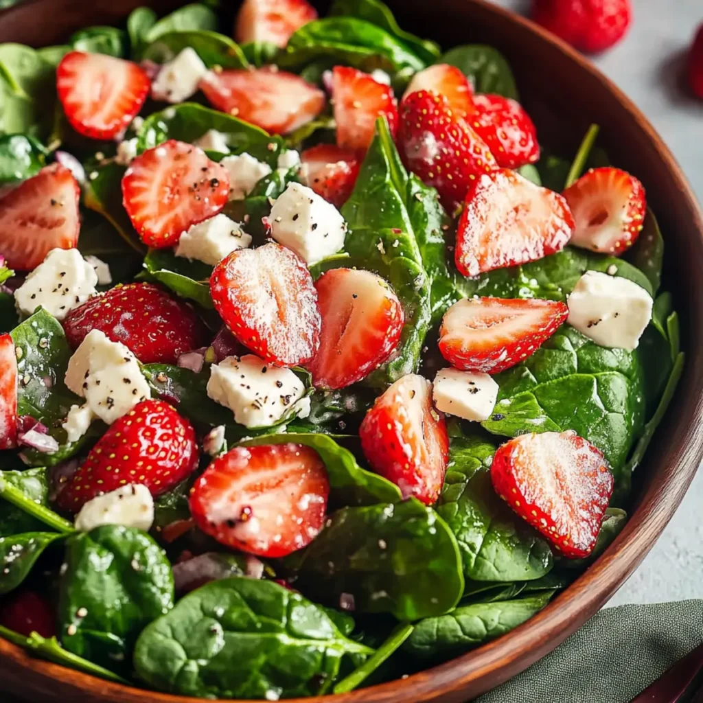 The Best Strawberry Spinach Salad EVER