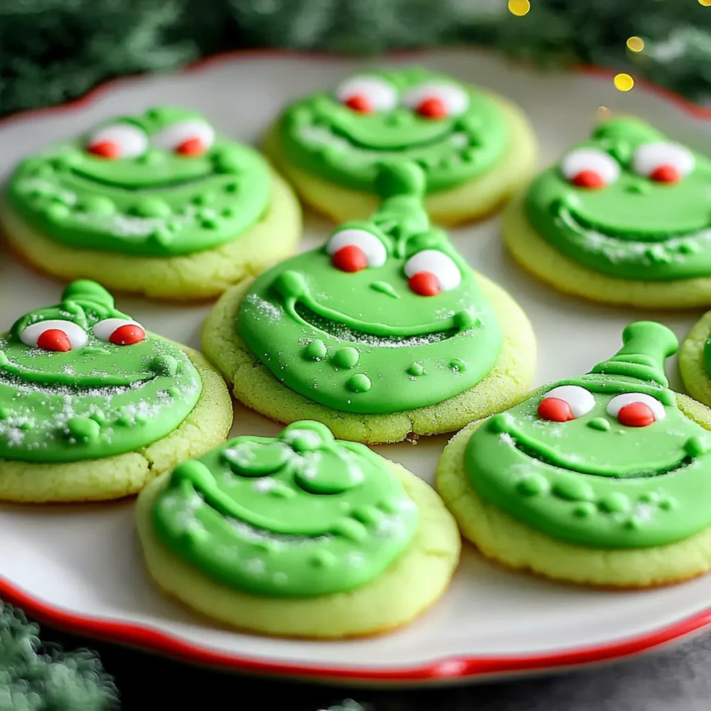 St. Patrick's Day Grinch Sugar Cookies