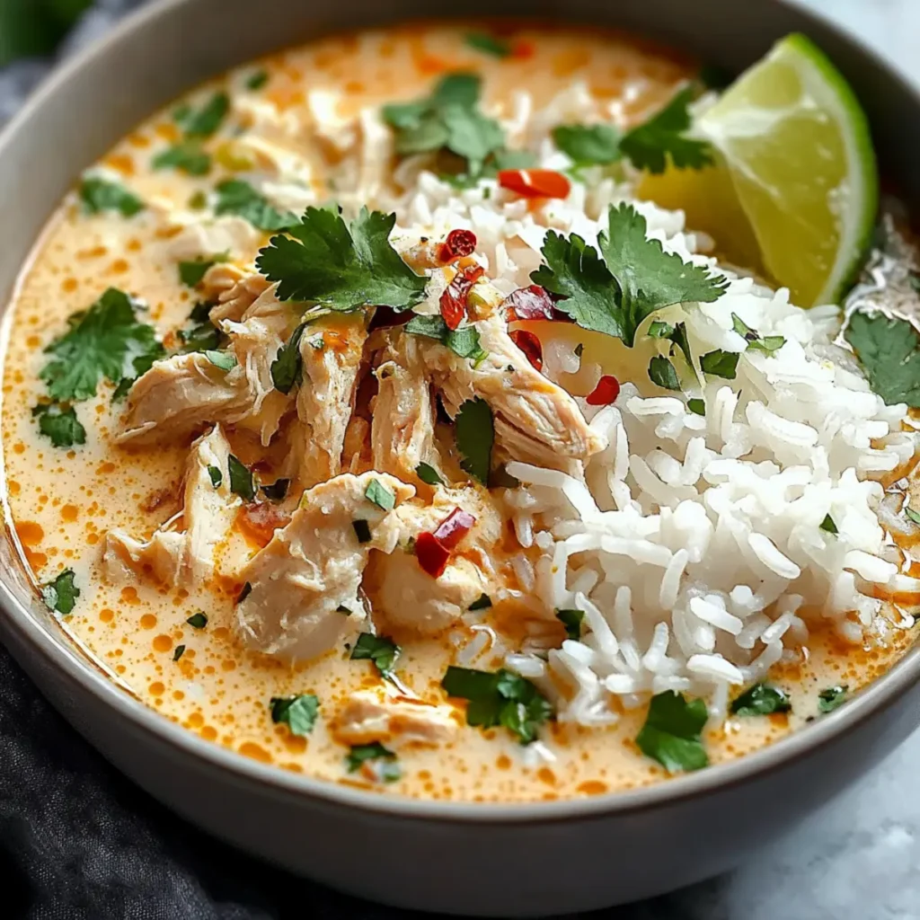 Savory Coconut Chicken Brothy Rice for Cozy Nights