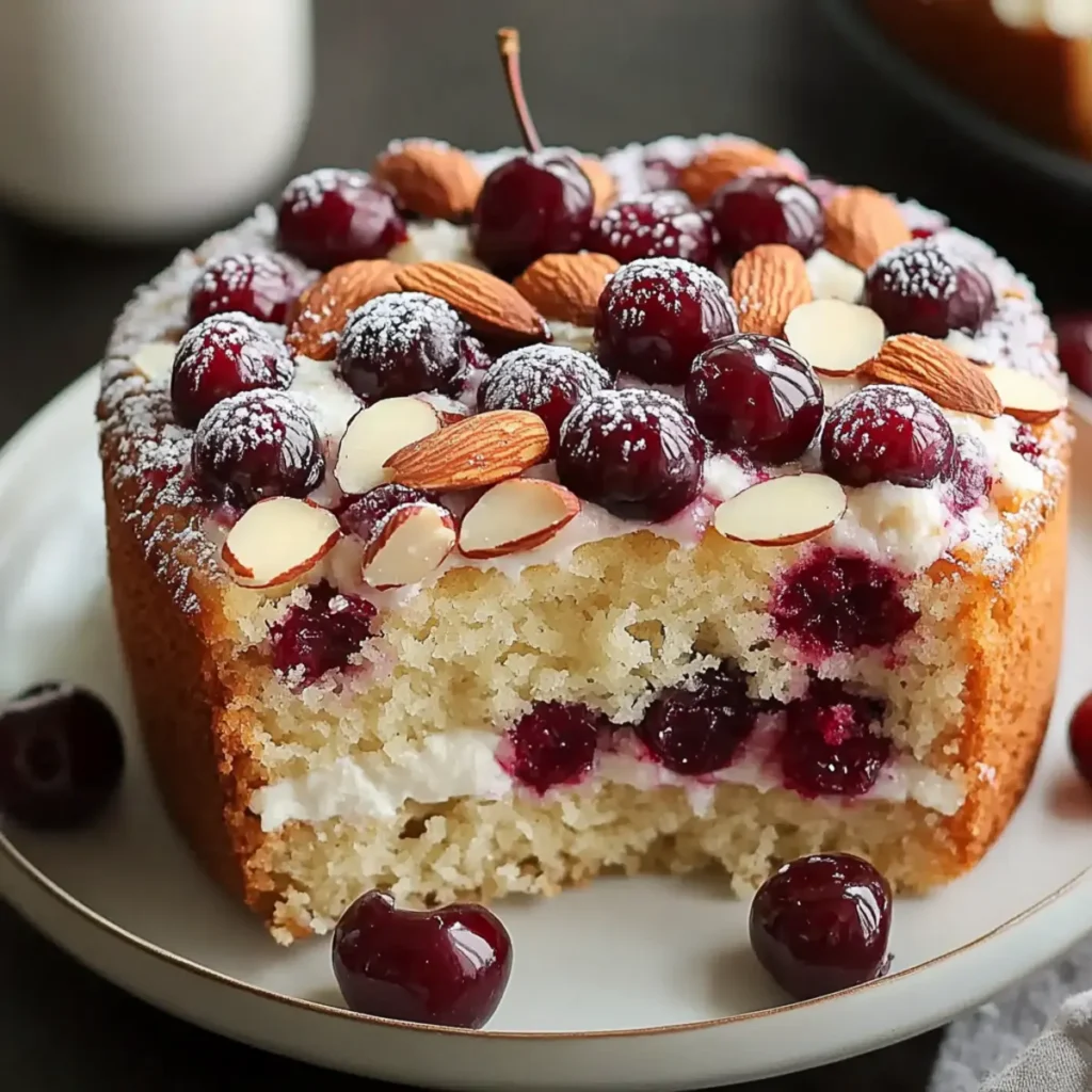 Cherry Almond Cake with Buttermilk