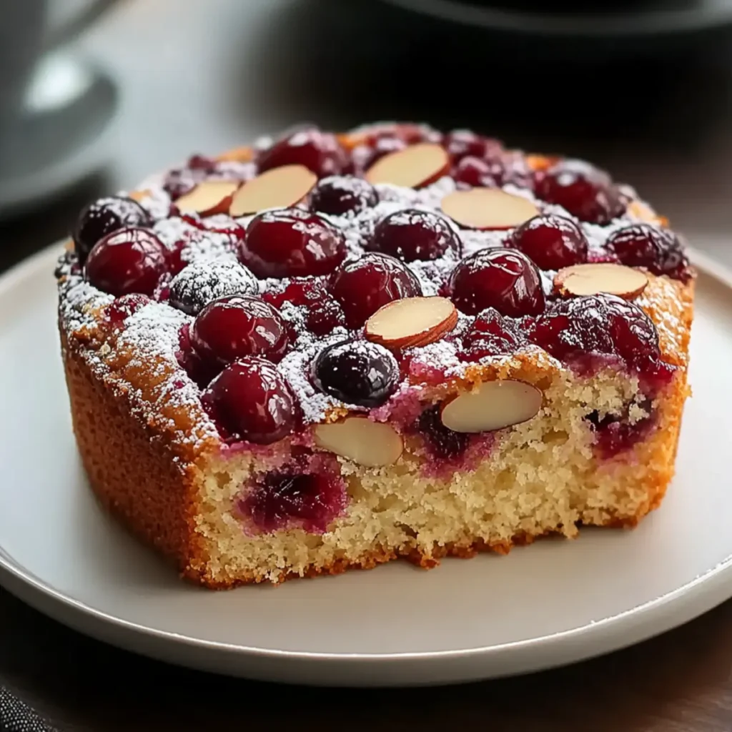 Cherry Almond Cake with Buttermilk