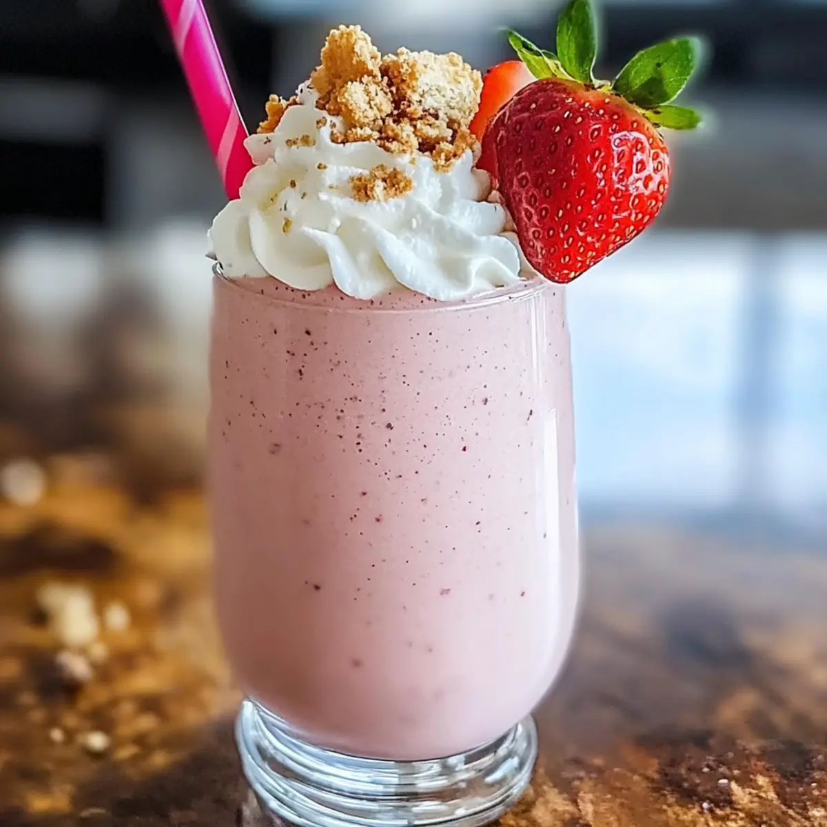 Vegan Strawberry Shortcake Protein Smoothie